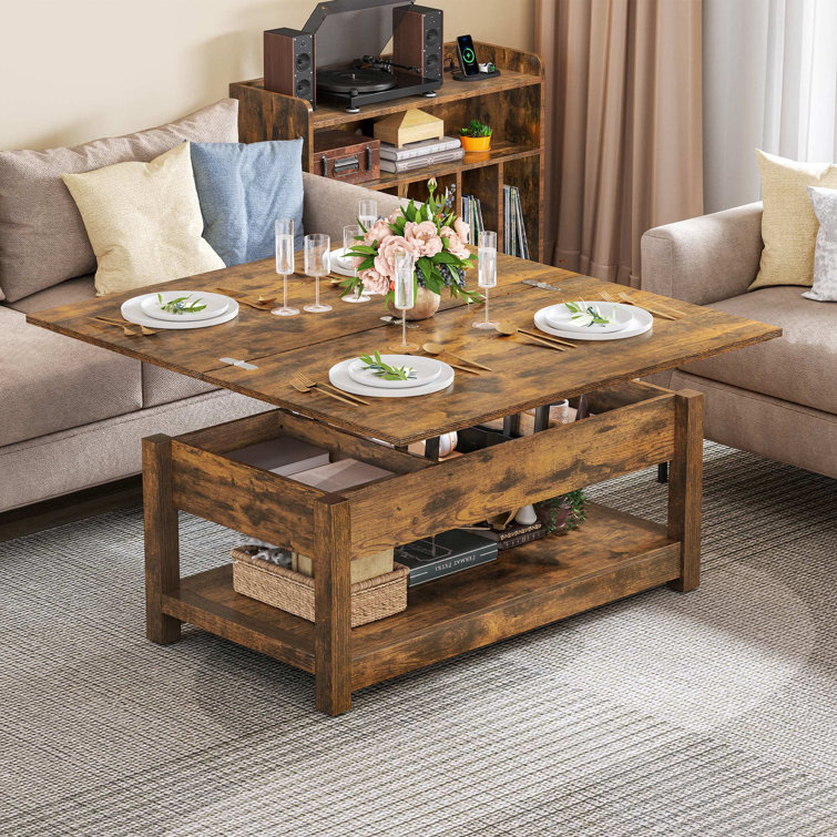 Coffee table sliding deals top